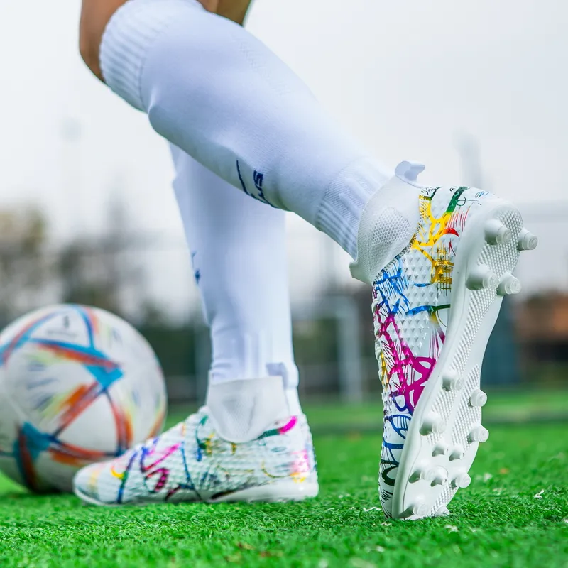 BIANSULONG Soccer Shoes Unisex Low Top White-3