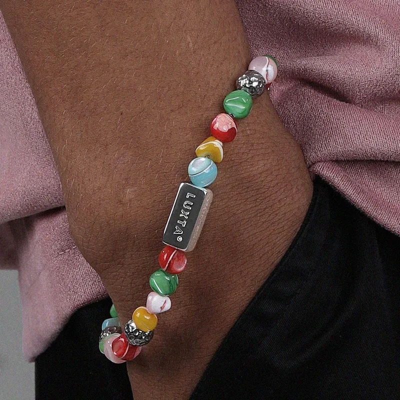 LUXTA Shell Bead, Titanium Steel Bracelets Unisex-2