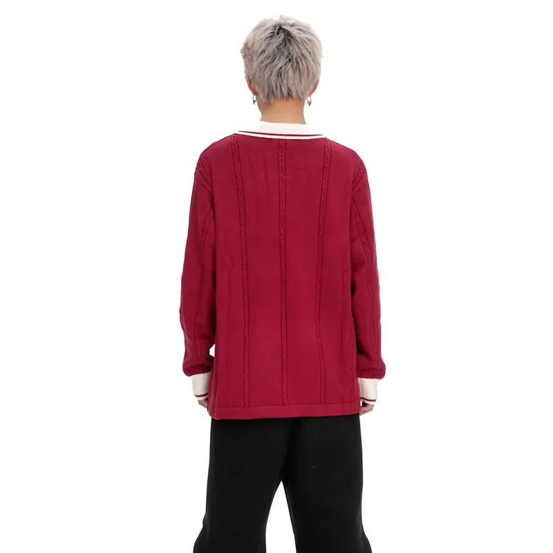 TEKEMISI Sweaters Unisex Red-2