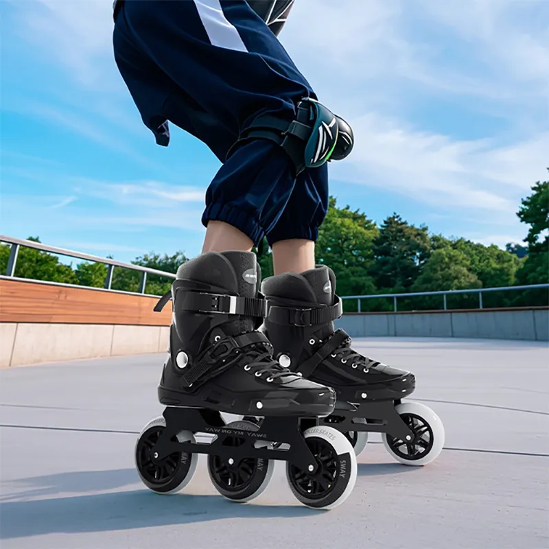 Sway Inline Skates Unisex Black White Two Tone-48
