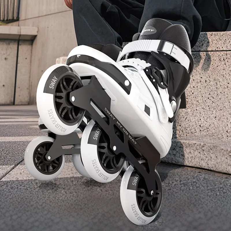 Sway Inline Skates Unisex Black White Two Tone-4
