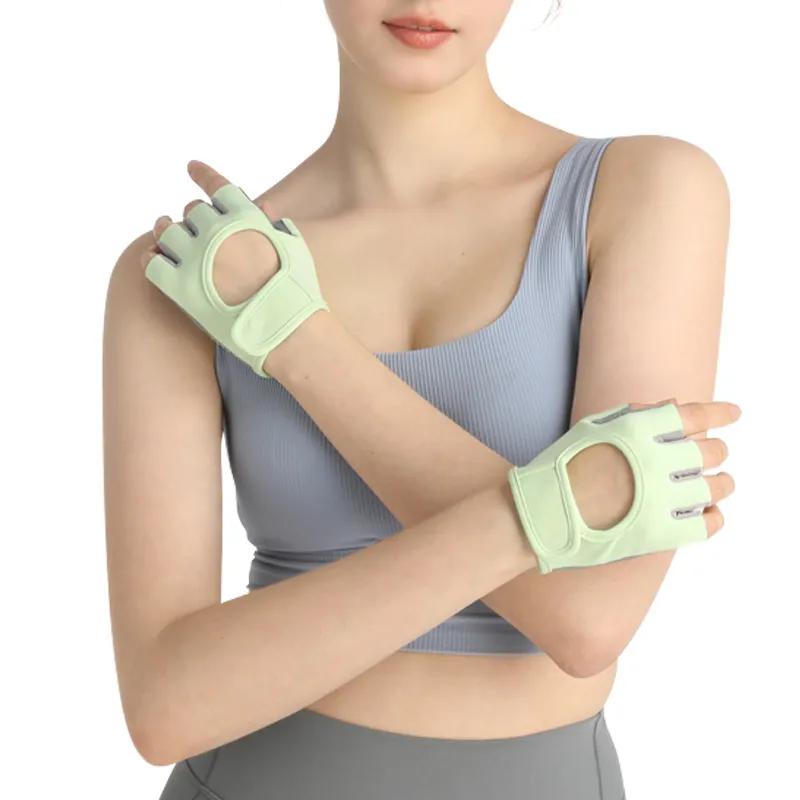 Sway Skateboard Protective Gears Half Finger Sports Glove Silicone Slip Resistant Breathable Unisex-9