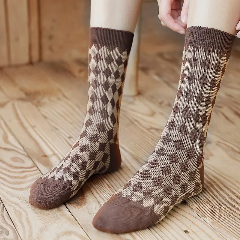 YUZHAOLIN Mid Calf Socks Women's 6 Pack-4