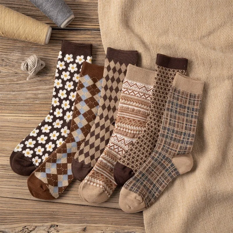 YUZHAOLIN Mid Calf Socks Women's 6 Pack-1