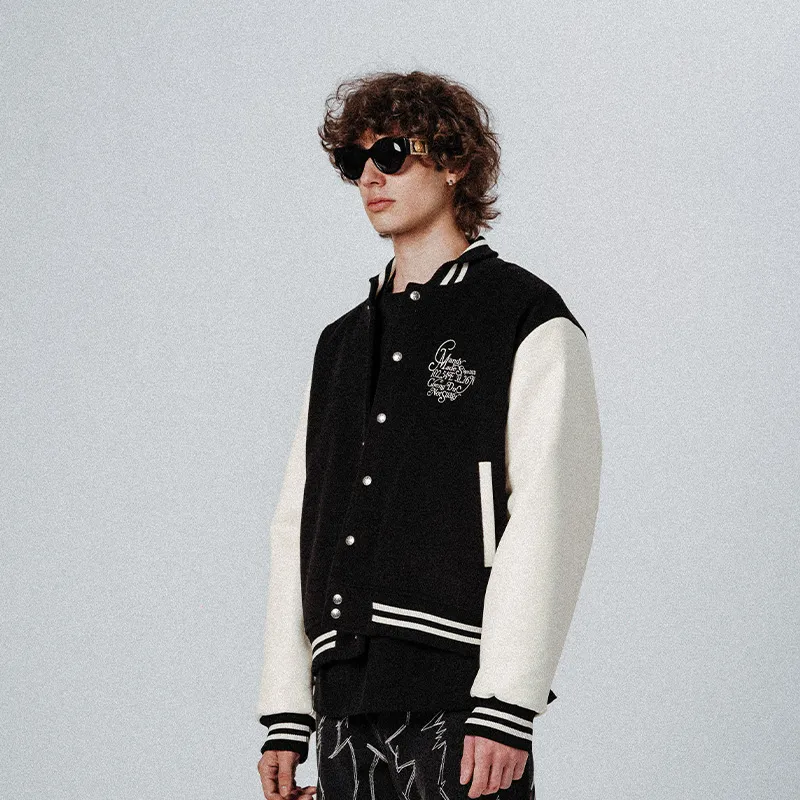 Candymade Haus Baseball Jacket Unisex Black-4