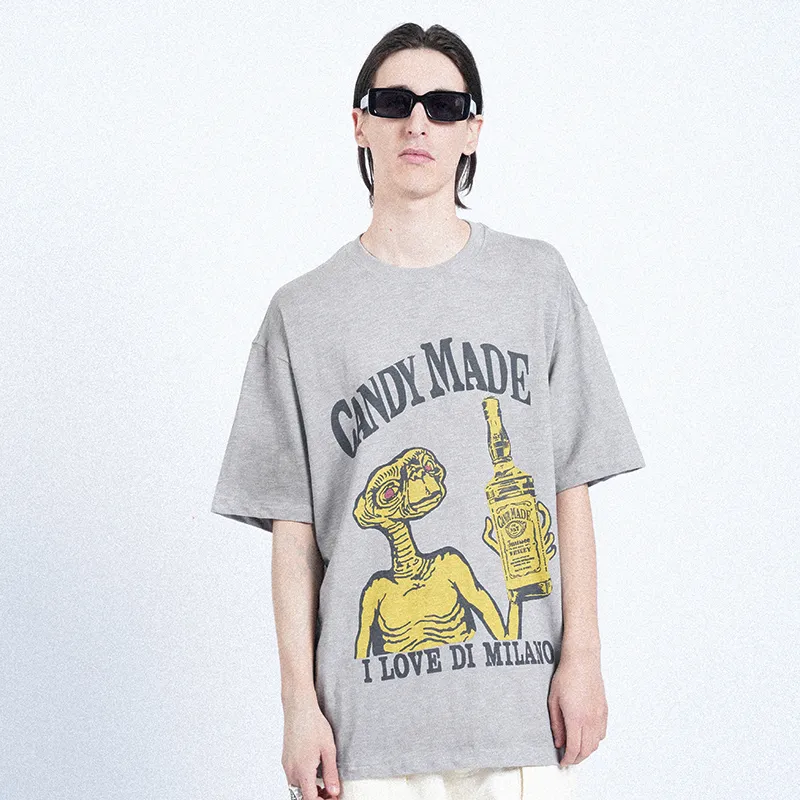 Candymade Haus T Shirt Unisex Gray-3