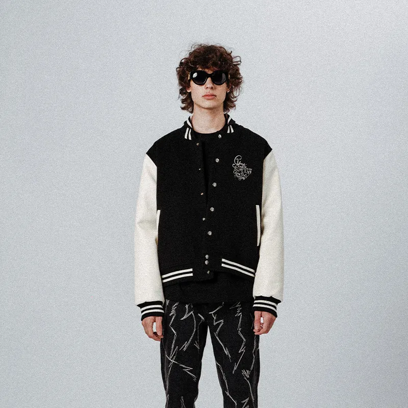 Candymade Haus Baseball Jacket Unisex Black-7