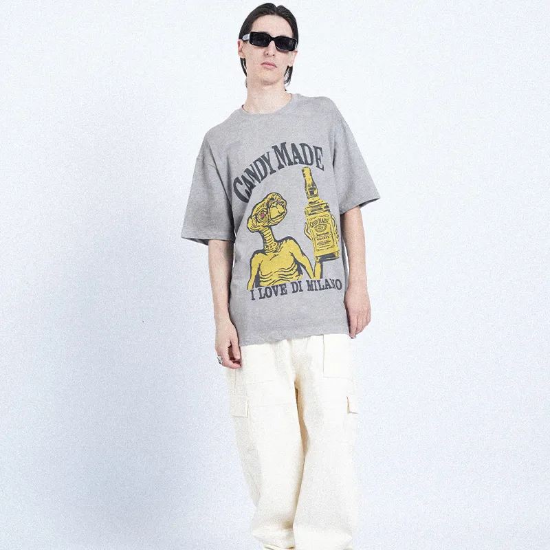 Candymade Haus T Shirt Unisex Gray-5