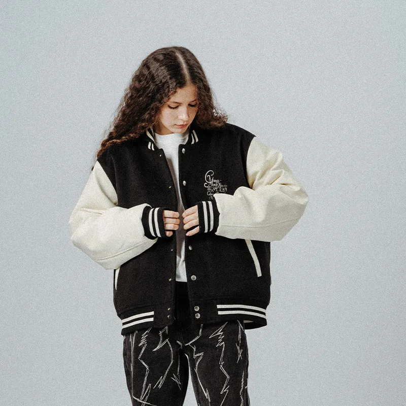 Candymade Haus Baseball Jacket Unisex Black-1