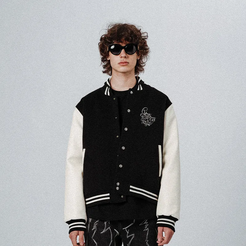 Candymade Haus Baseball Jacket Unisex Black-3