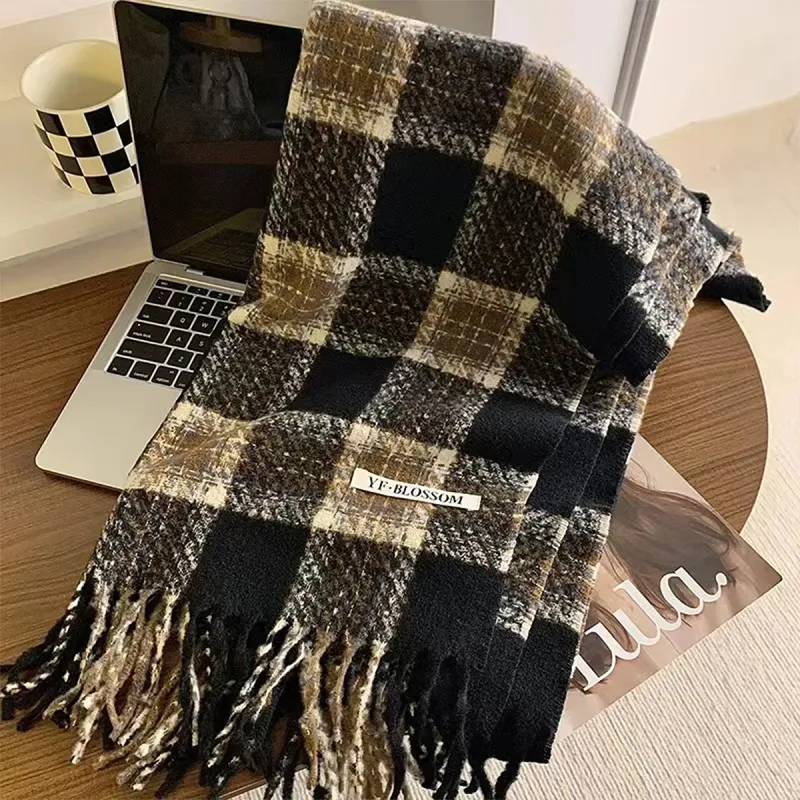 PALBAS Polyester Knit Scarves Unisex-5