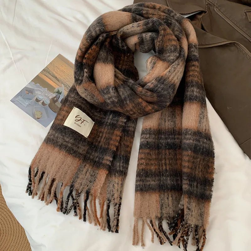 PALBAS Polyester Knit Scarves Women's-7
