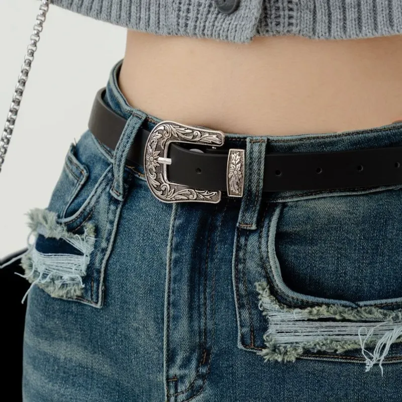 PALBAS Artificial Leather Leather Belts Women's 2.8cm-1