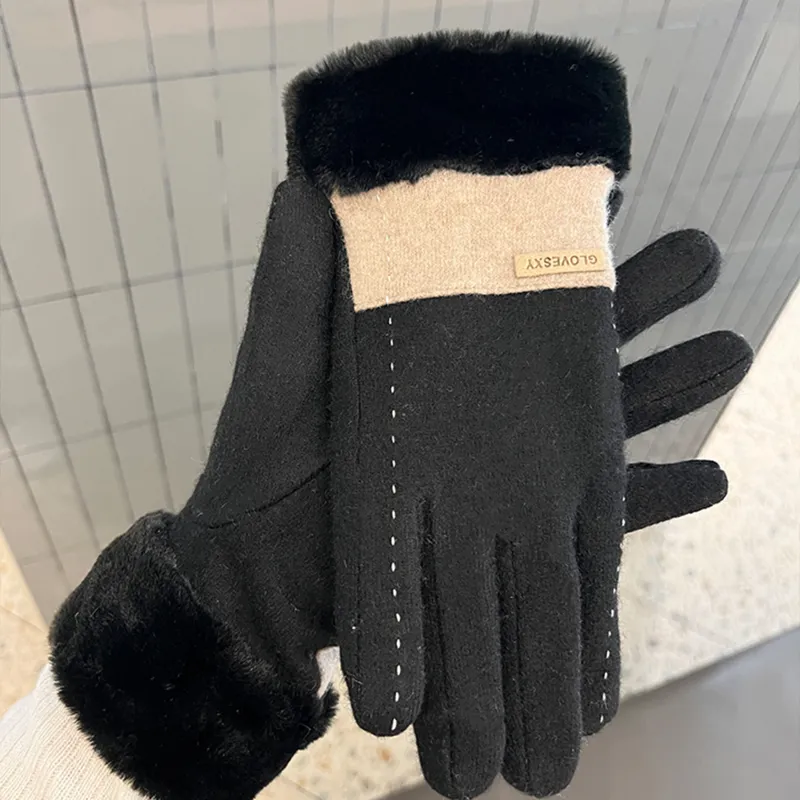PALBAS Sheep Wool Knit Gloves Women's-1