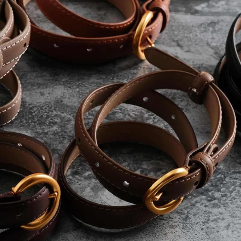 PALBAS Alloy Leather Belts Women's 1.8cm-8