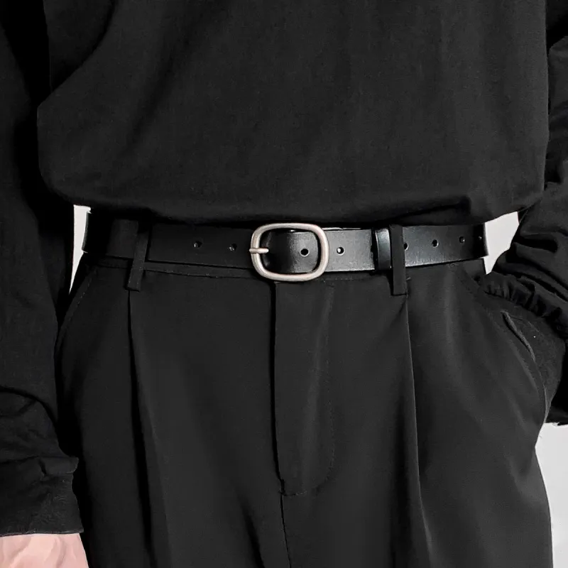 PALBAS Cow Leather Leather Belts Unisex 2.8cm-3