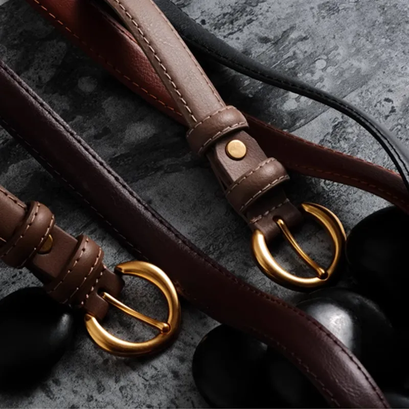 PALBAS Alloy Leather Belts Women's 1.8cm-7