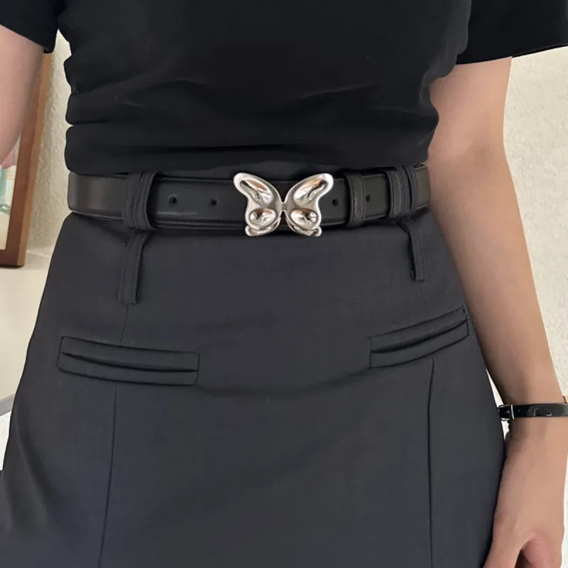 PALBAS Cow Split Leather Leather Belts Women's 2.5cm-1