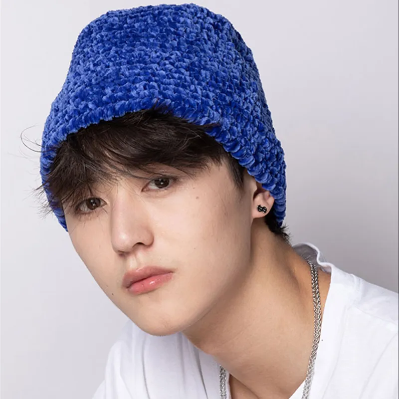 PALBAS Plush Yarn Bucket Hats Unisex-15
