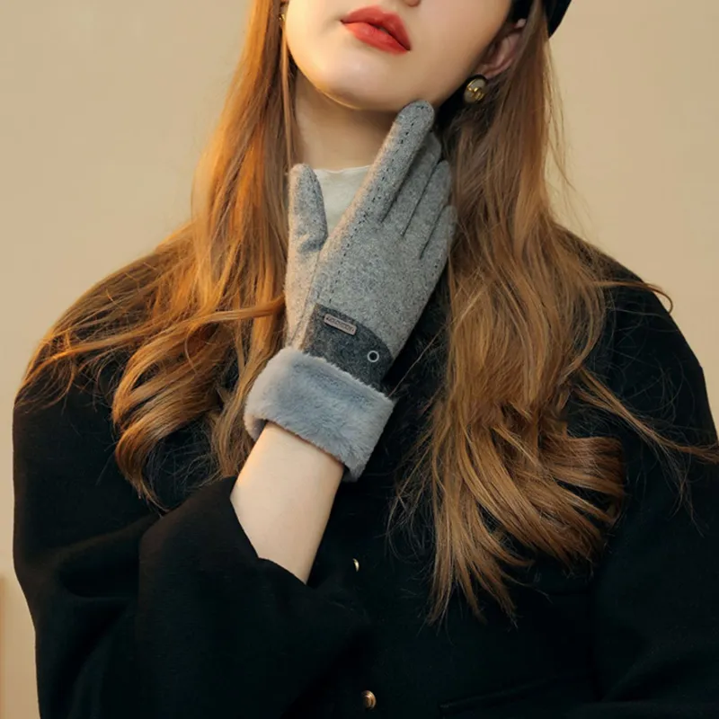 PALBAS Sheep Wool Knit Gloves Women's-8
