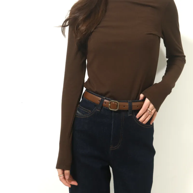 PALBAS Cow Split Leather Leather Belts Women's 2.3cm-8