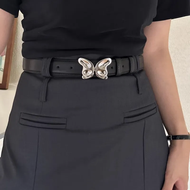 PALBAS Cow Split Leather Leather Belts Women's 2.5cm-5