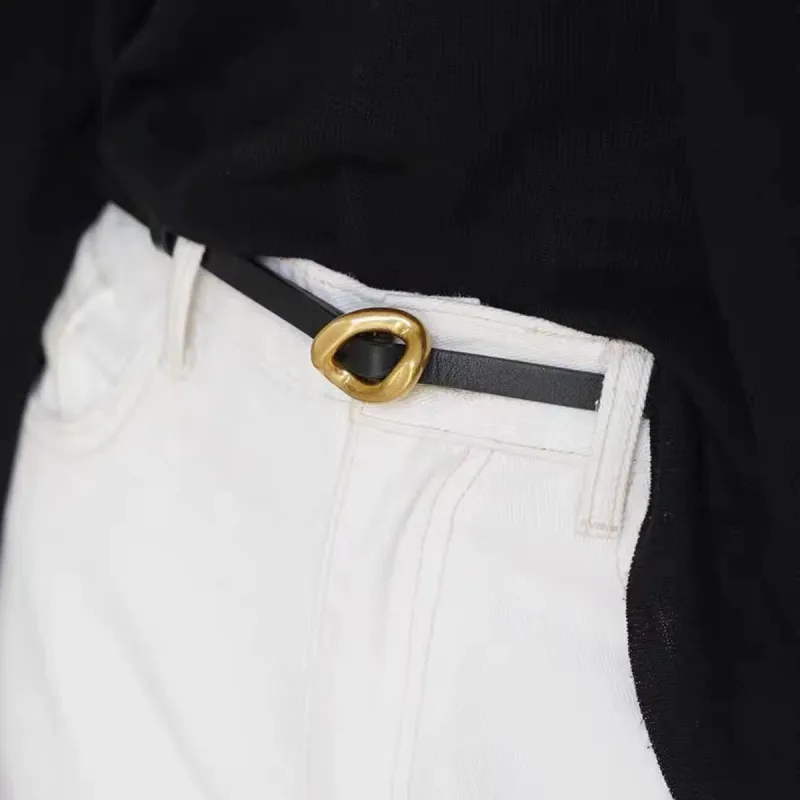 PALBAS Cow Split Leather Leather Belts Women's 1cm-1