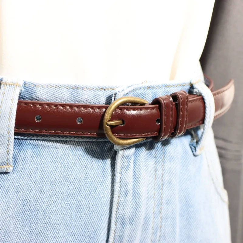 PALBAS Alloy Leather Belts Women's 1.8cm-6