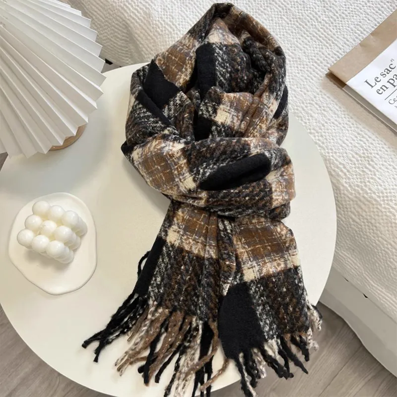 PALBAS Polyester Knit Scarves Unisex-4
