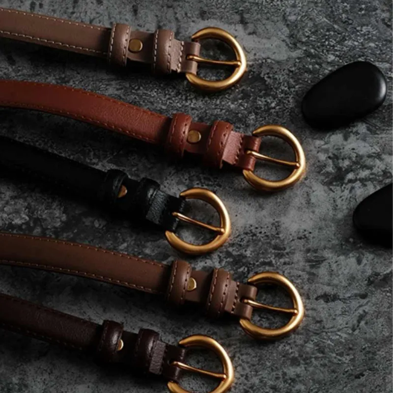 PALBAS Alloy Leather Belts Women's 1.8cm-3