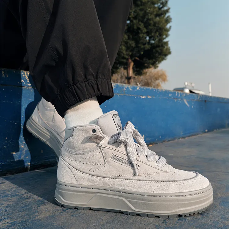 Reebok Women's Club C Geo Mid 'Pure Grey' Women's-7