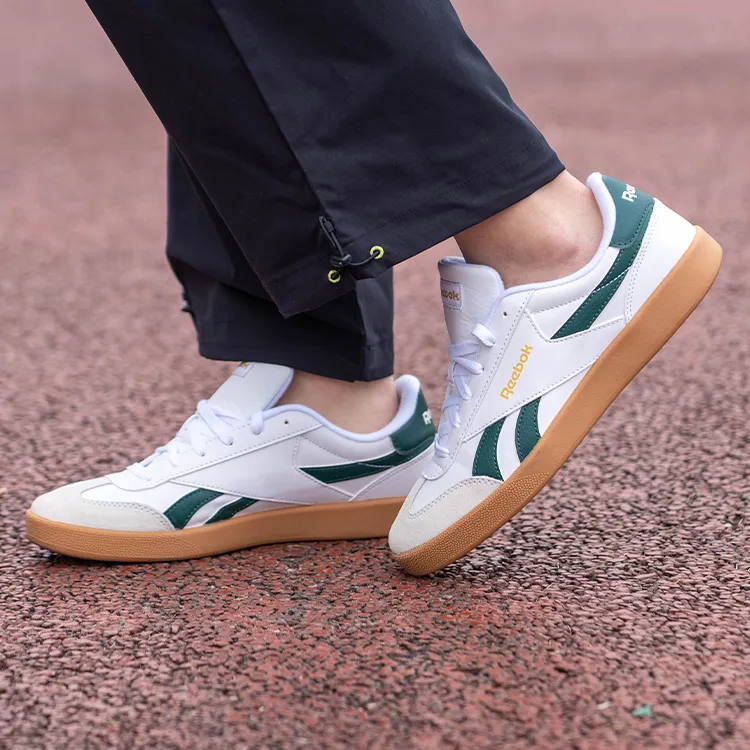 Reebok Smash Edge S Anti Slip Wear Resistant Low Top Skateboard Shoes Unisex White Green-7