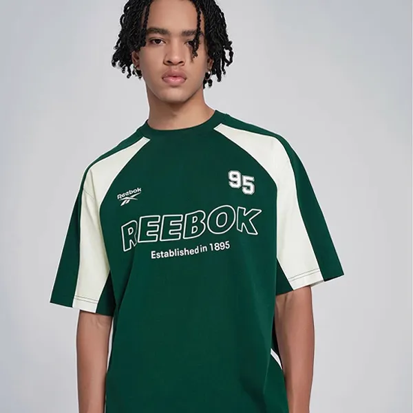 Reebok Raglan Sleeve T Shirt Unisex Dark Green-2
