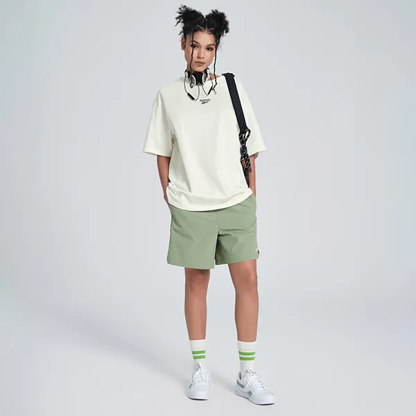 Reebok Drop Shoulder Sleeve T Shirt Unisex Natural White-2