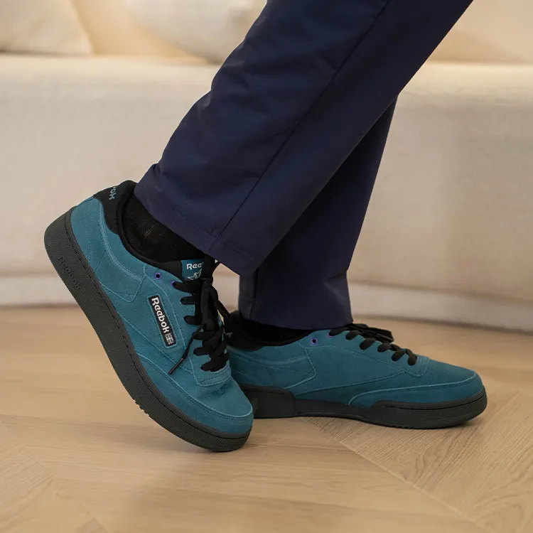 Reebok CLUB C 85 W+ Height Increasing Wear Resistant Slip Resistant Low Top Skateboard Shoes Unisex Blue-5
