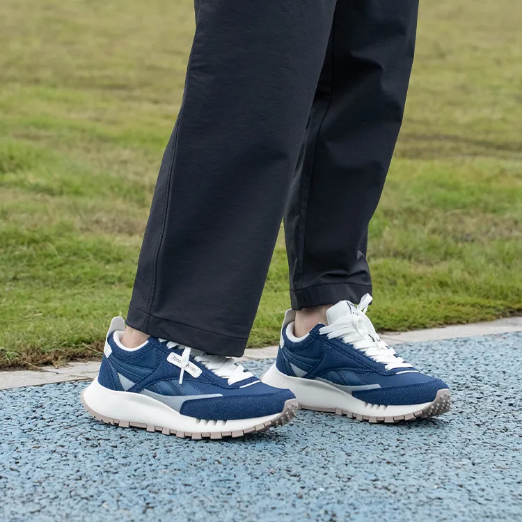 Reebok CL LEGACY W+ Anti Slip And Wear Resistant Height Increasing Low Top Running Shoes Unisex Marine Blue-6