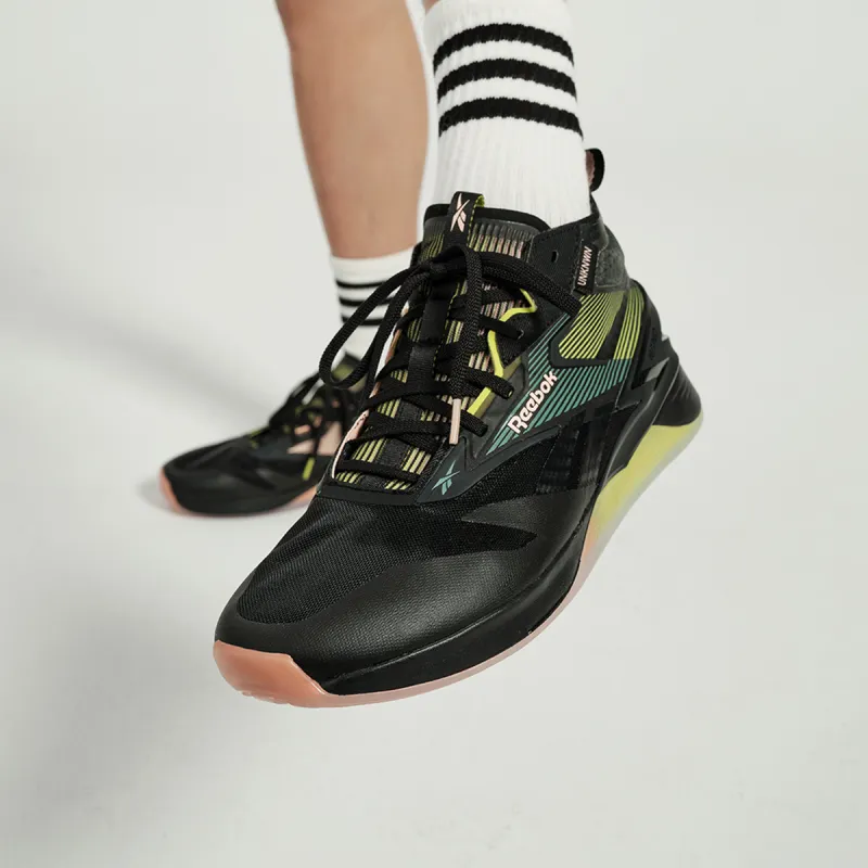 Reebok NANO UNKNWN Cushioning Anti Slip And Wear Resistant Low Top Training Shoes Unisex Black Green-5