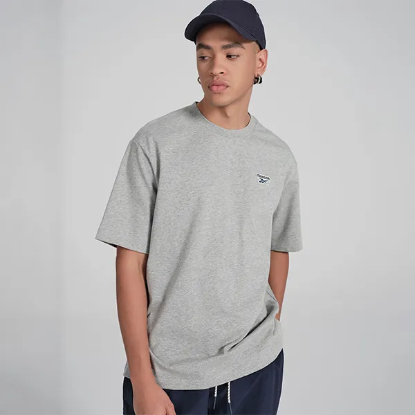 Reebok T Shirt Unisex Light Heather Gray-5