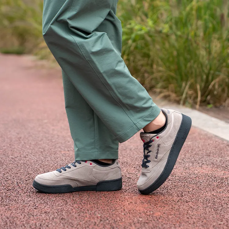 Reebok CLUB C 85 W+ Anti-Slip And Wear-Resistant Height Increasing Low-Top Skateboard Shoes Unisex Khaki-6