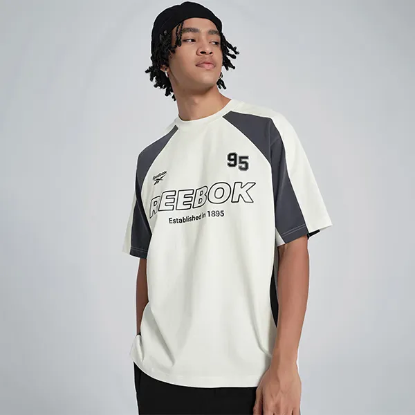 Reebok Raglan Sleeve T Shirt Unisex Natural White-4