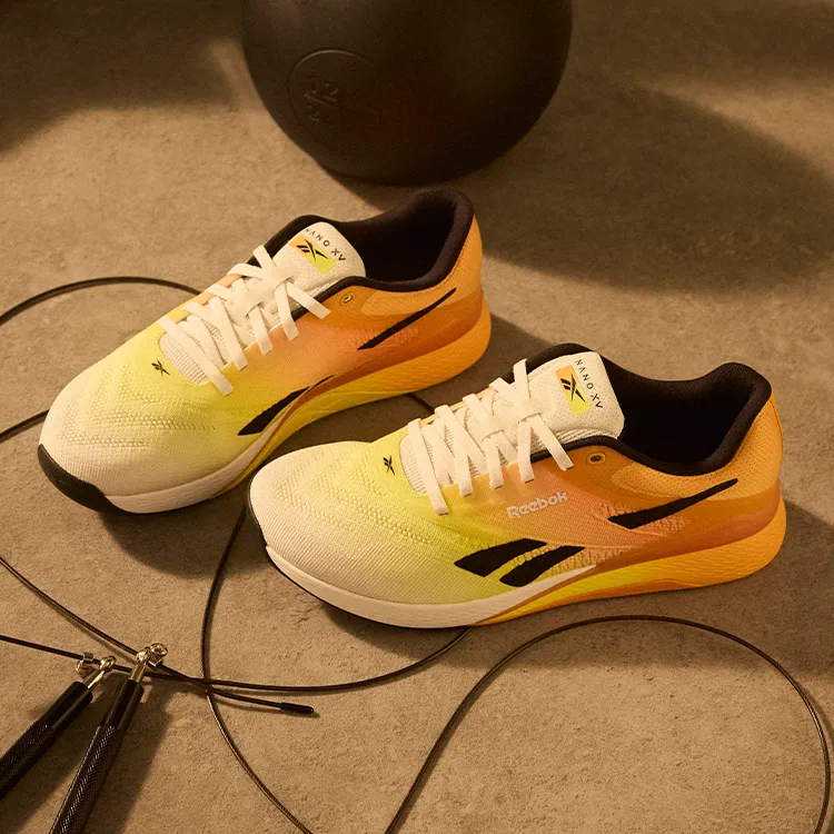 Reebok Nano X5 'Chalk Black Electric Amber'-6