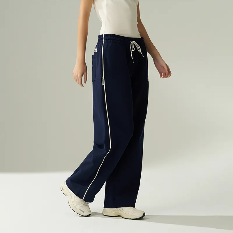 Reebok Knitted Sports Pants Unisex Navy Blue-3