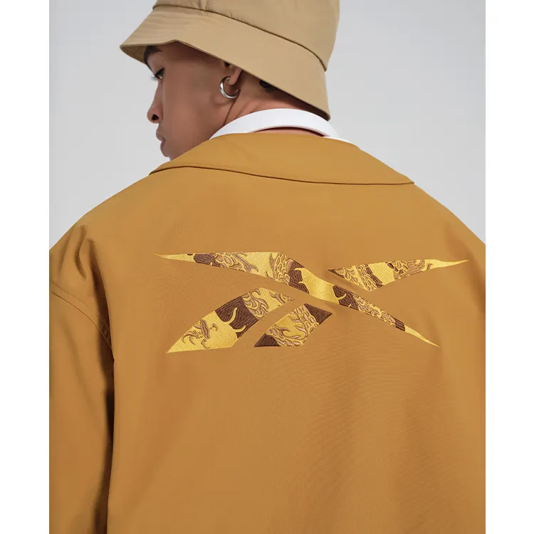 Reebok CNY Collection Baseball Jacket Unisex Moss Yellow-4