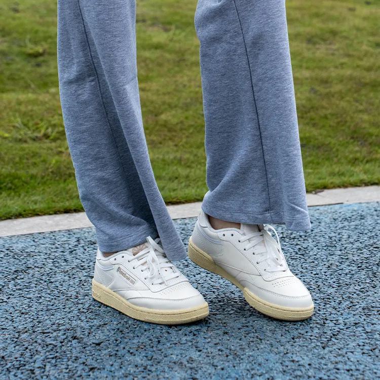 Reebok CLUB C 85 Slip Resistant, Abrasion Resistant, Lightweight Low Top Skateboard Shoes Women's White-6