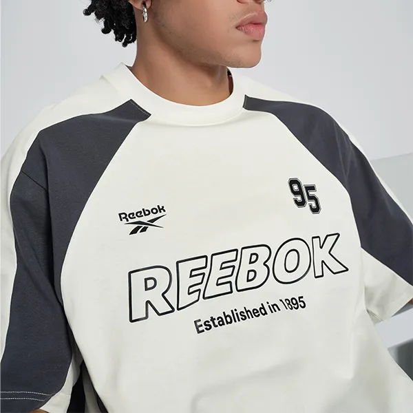 Reebok Raglan Sleeve T Shirt Unisex Natural White-6