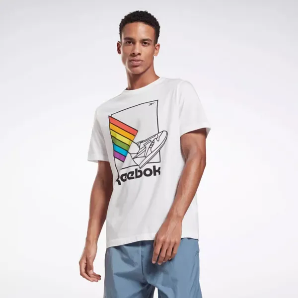 Reebok Set in Sleeve T Shirt Unisex White-2