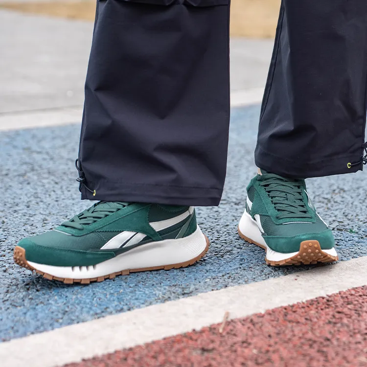 Reebok CL LEGACY W+ Anti Slip And Wear Resistant Height Increasing Low Top Running Shoes Unisex Dark Green-5