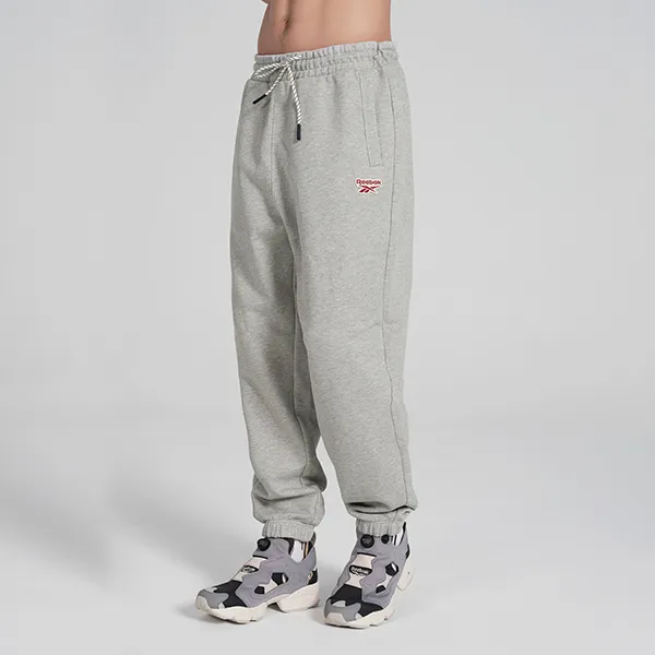 Reebok Knitted Sports Pants Unisex Light Heather Gray-3