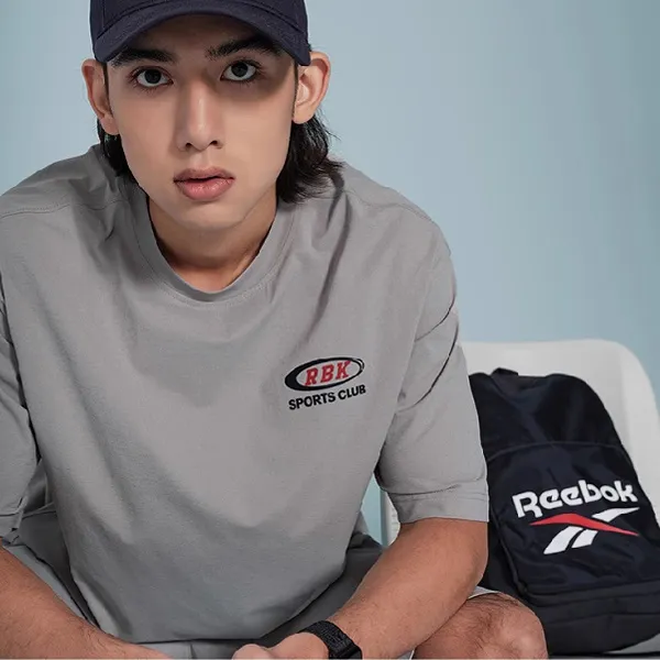 Reebok T Shirts Unisex Gray-2