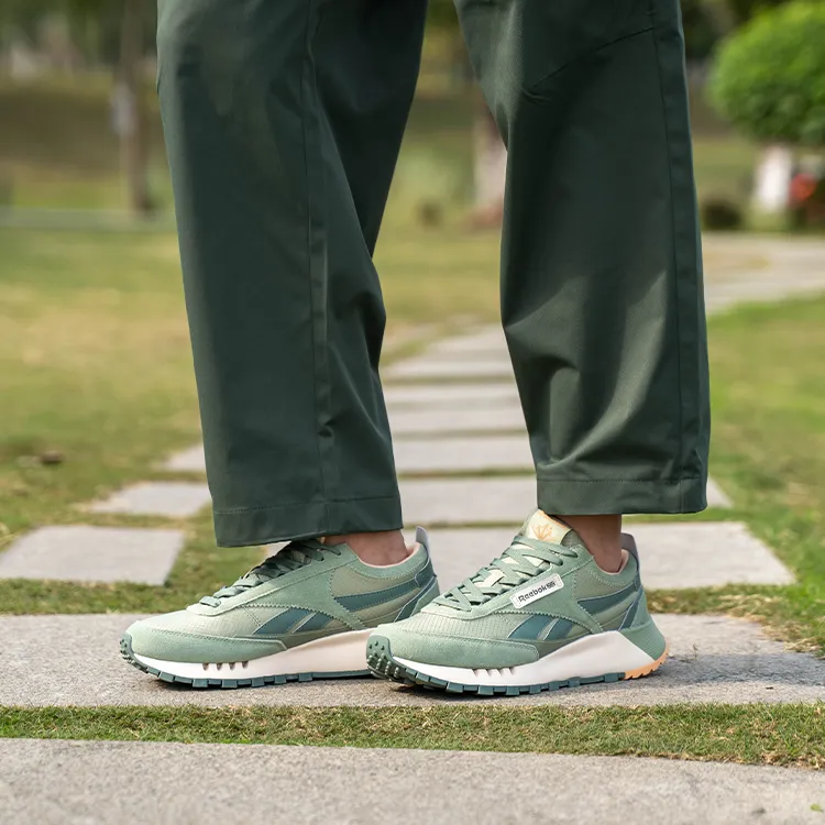 Reebok CL LEGACY W+ Anti Slip And Wear Resistant Height Increasing Low Top Running Shoes Unisex Green-6